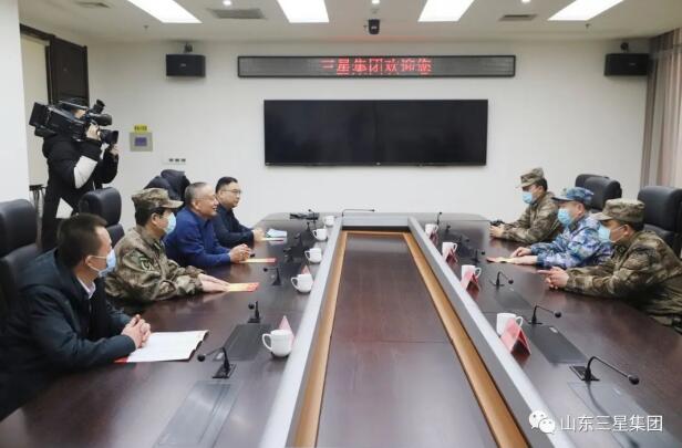 鄒平市委常委、人武部部長胡燕龍來山東三星集團調(diào)研企業(yè)民兵編組工作